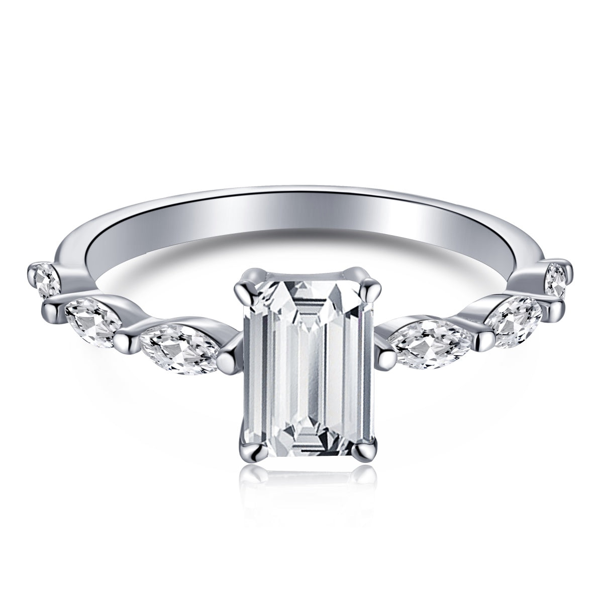 [ElanLuxe Jewelry]1.0 Carat Dainty Resplendent Radiant Cut Daily Ring