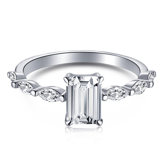 [ElanLuxe Jewelry]1.0 Carat Dainty Resplendent Radiant Cut Daily Ring