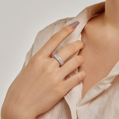 [ElanLuxe Jewelry]Ornate Colorful Radiant Cut Daily Ring