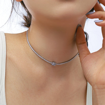 [ElanLuxe Jewelry]1.0 Carat Shining Oval Cut Necklace