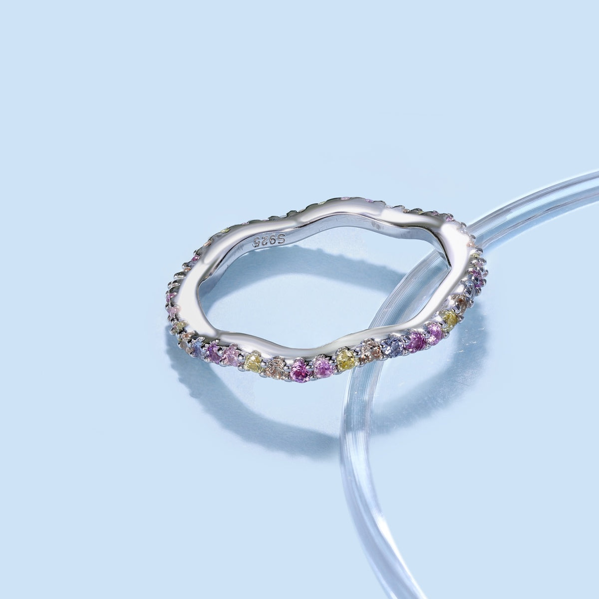 [ElanLuxe Jewelry]Dainty Colorful Round Cut Party Ring