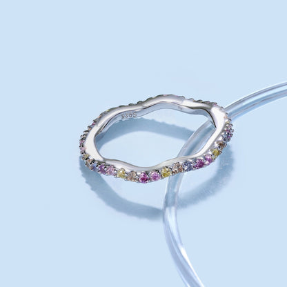 [ElanLuxe Jewelry]Dainty Colorful Round Cut Party Ring