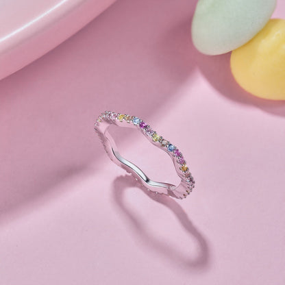 [ElanLuxe Jewelry]Dainty Colorful Round Cut Party Ring