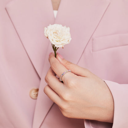 [ElanLuxe Jewelry]Unique Scintillating Round Cut Daily Ring