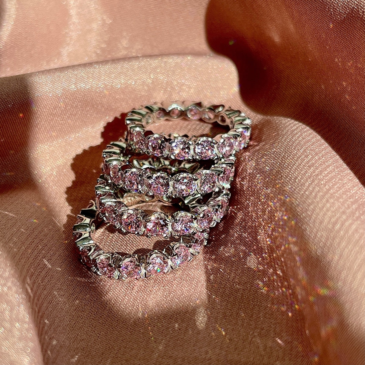 [ElanLuxe Jewelry]Eternity Round Cut Tennis Ring