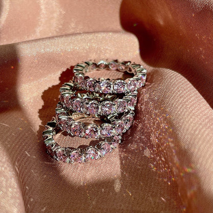 [ElanLuxe Jewelry]Eternity Round Cut Tennis Ring