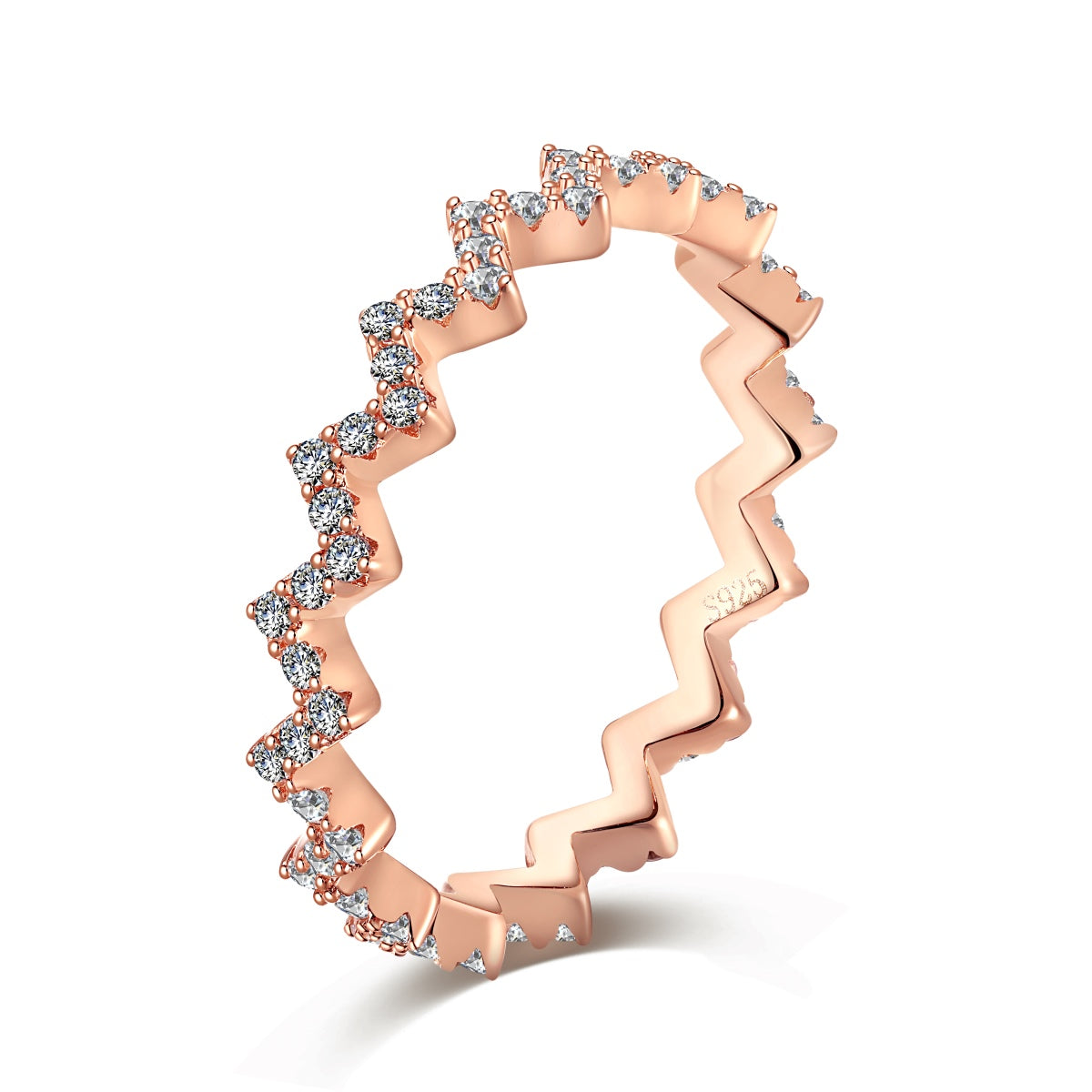 [ElanLuxe Jewelry]Delicate Enchanting Wave Shape Daily Ring