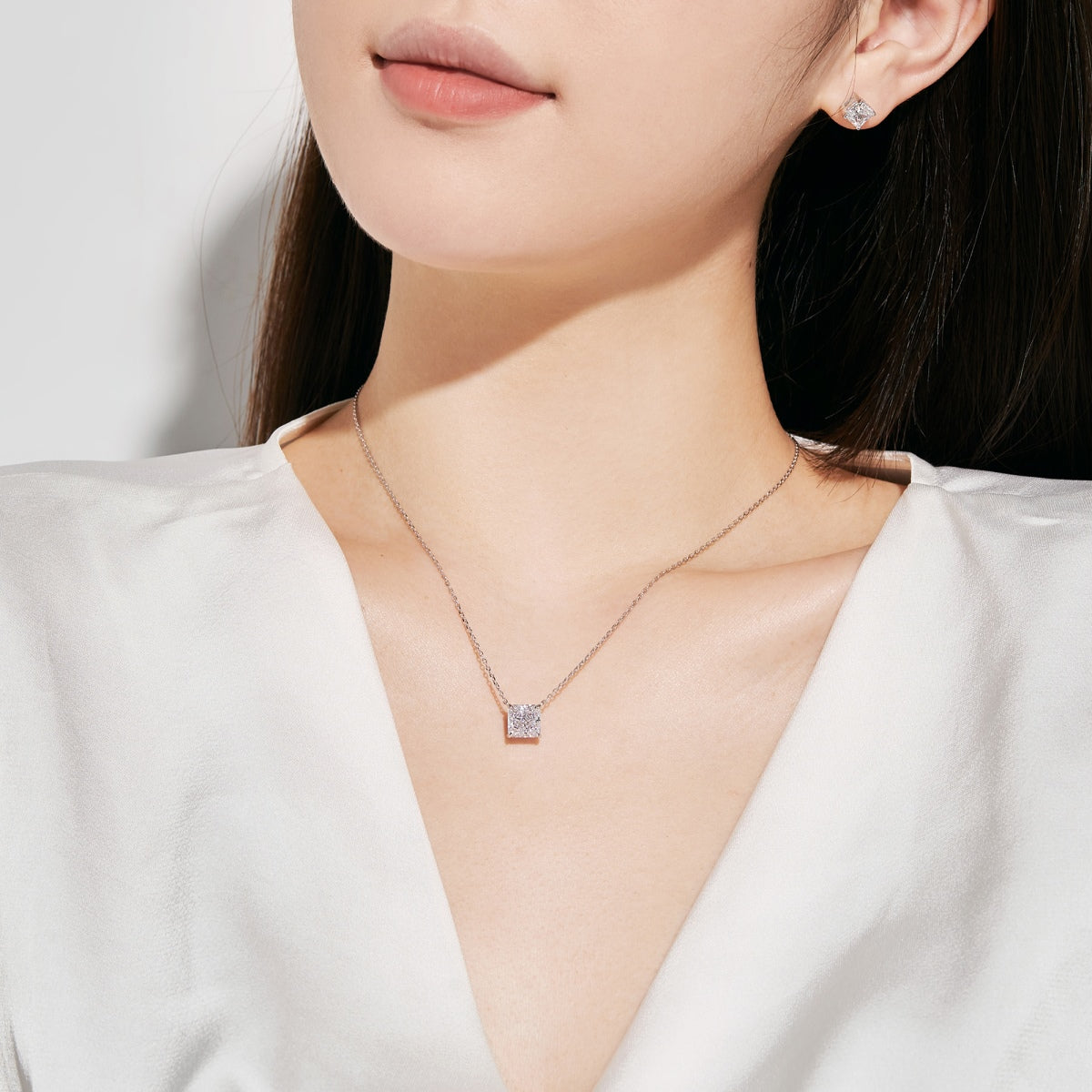 [ElanLuxe Jewelry]1.0 Carat Radiant Princess Cut Wedding Earrings