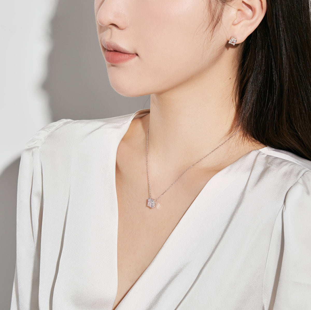 [ElanLuxe Jewelry]1.0 Carat Radiant Princess Cut Wedding Earrings