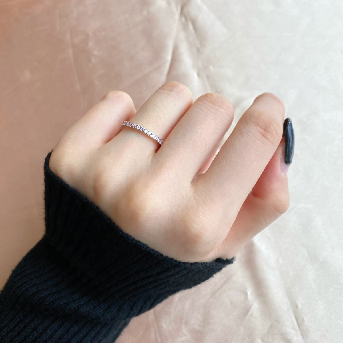 [ElanLuxe Jewelry]Delicate Sparkling Round Cut Daily Ring