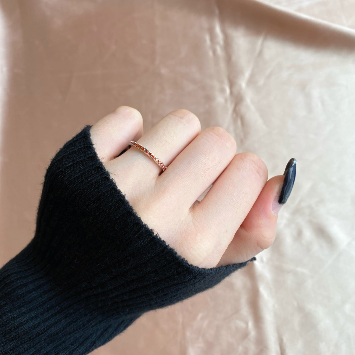 [ElanLuxe Jewelry]Delicate Sparkling Round Cut Daily Ring