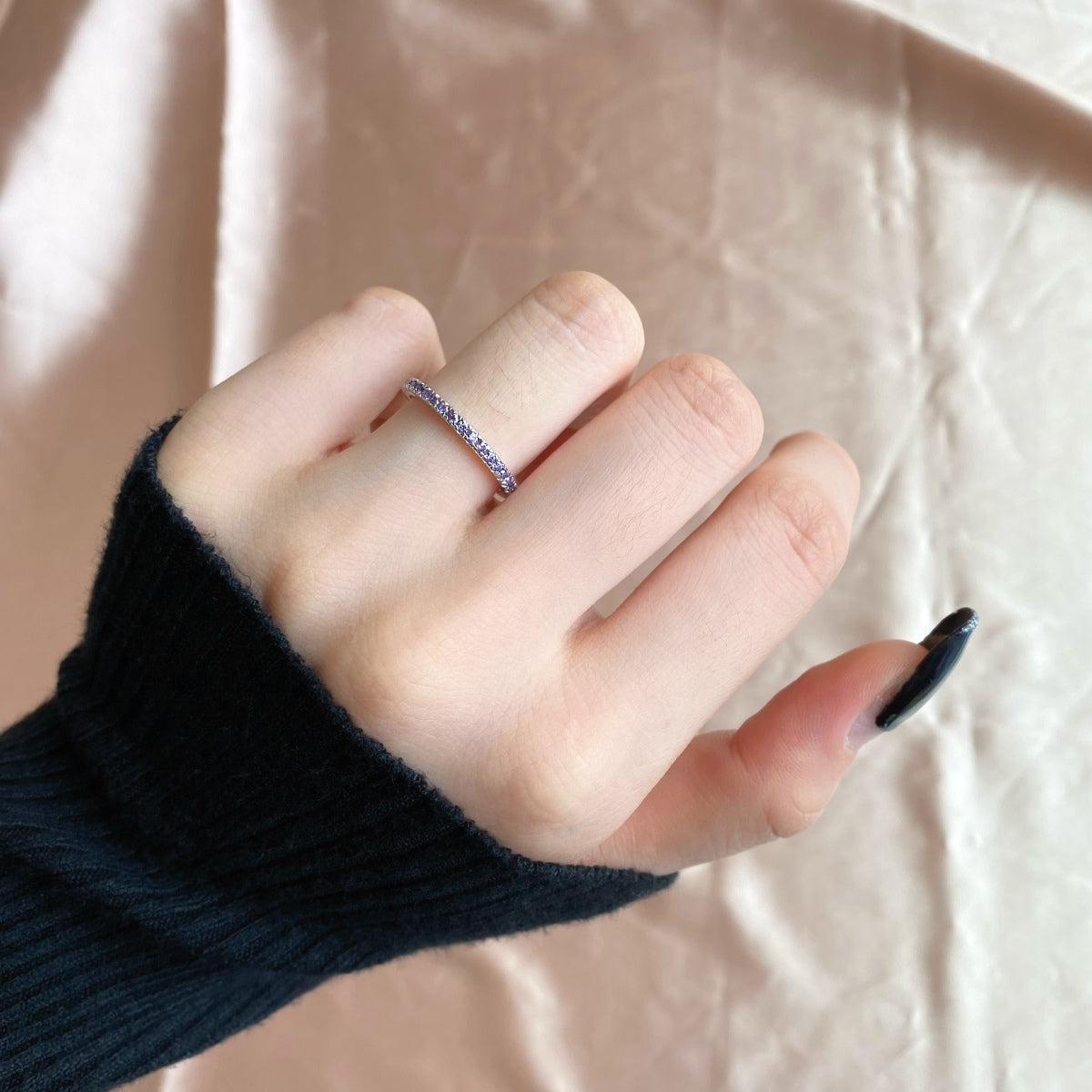 [ElanLuxe Jewelry]Delicate Sparkling Round Cut Daily Ring