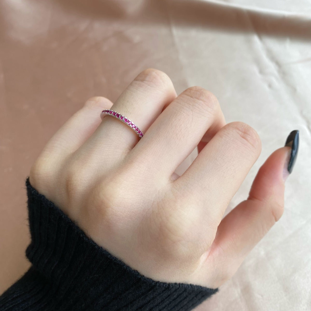 [ElanLuxe Jewelry]Delicate Sparkling Round Cut Daily Ring