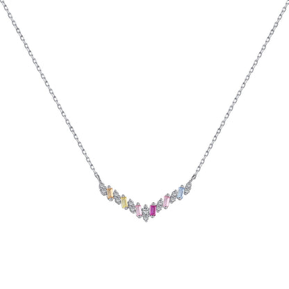 [ElanLuxe Jewelry]Dazzling Rainbow Necklace