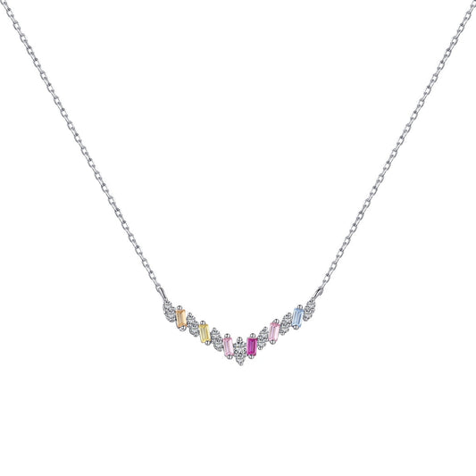 [ElanLuxe Jewelry]Dazzling Rainbow Necklace
