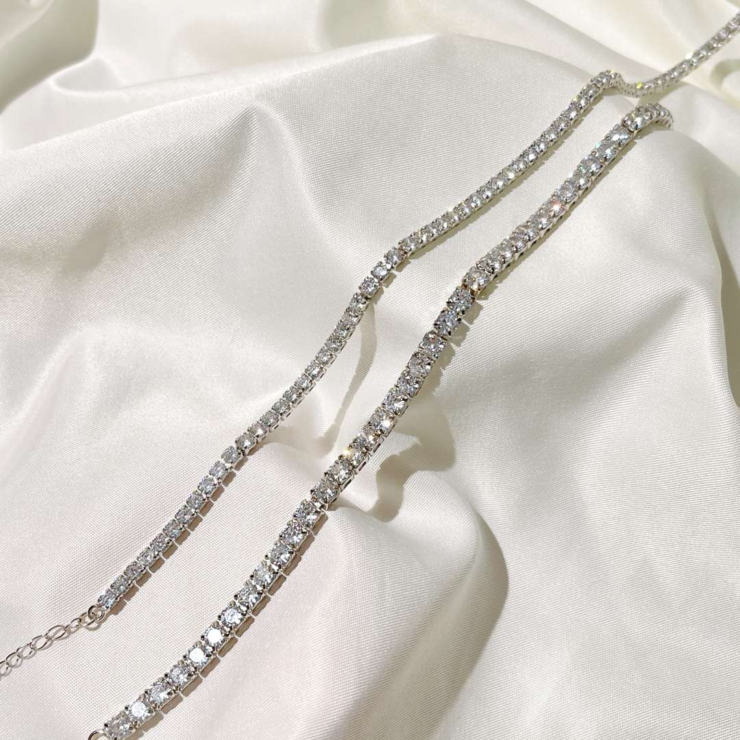 [ElanLuxe Jewelry]Elegant Tennis Chain Necklace