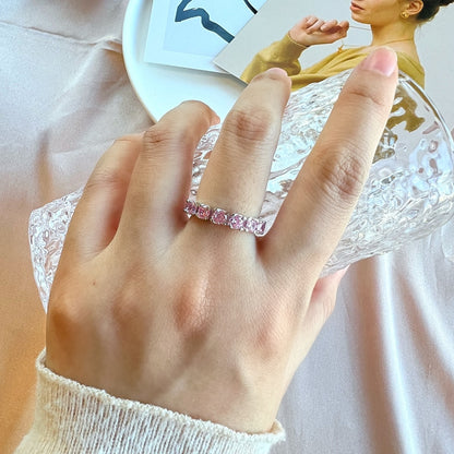 [ElanLuxe Jewelry]Eternity Round Cut Tennis Ring