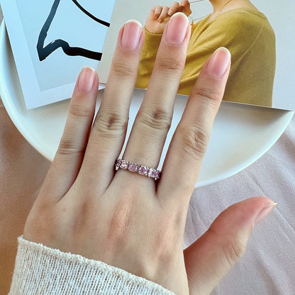 [ElanLuxe Jewelry]Eternity Round Cut Tennis Ring