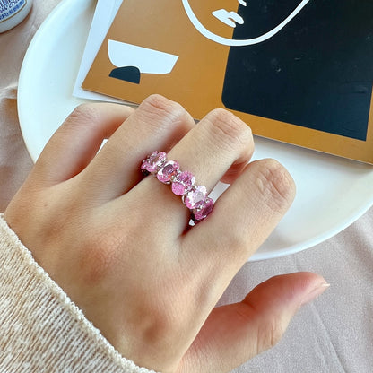 [ElanLuxe Jewelry]Dainty Elongated Cushion Cut Tennis Ring