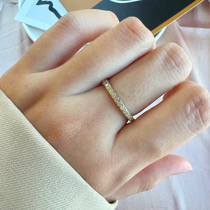 [ElanLuxe Jewelry]Delicate Sparkling Round Cut Daily Ring