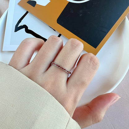 [ElanLuxe Jewelry]Delicate Sparkling Round Cut Daily Ring