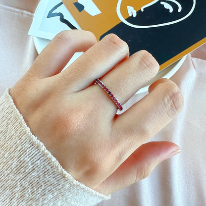[ElanLuxe Jewelry]Delicate Sparkling Round Cut Daily Ring