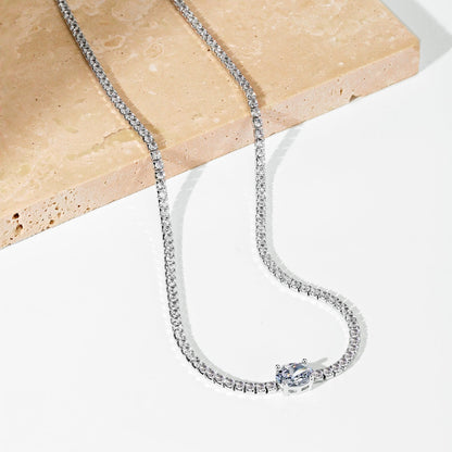 [ElanLuxe Jewelry]1.0 Carat Shining Oval Cut Necklace
