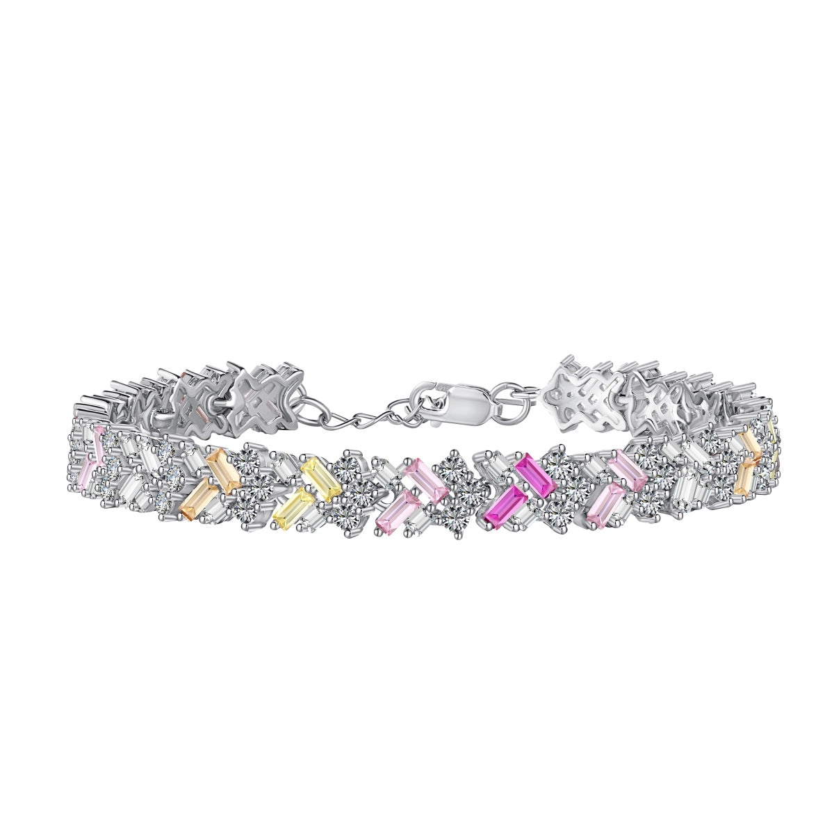 [ElanLuxe Jewelry]Dazzling Unique Multi Shape Daily Bracelet