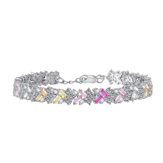 [ElanLuxe Jewelry]Dazzling Unique Multi Shape Daily Bracelet