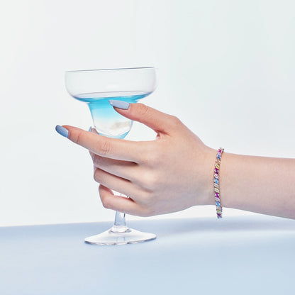 [ElanLuxe Jewelry]Ornate Sparkling Multi Cut Party Bracelet
