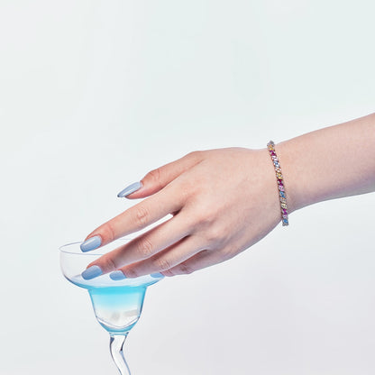 [ElanLuxe Jewelry]Ornate Sparkling Multi Cut Party Bracelet