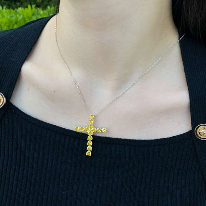 [ElanLuxe Jewelry]Radiant Cross Shape Necklace