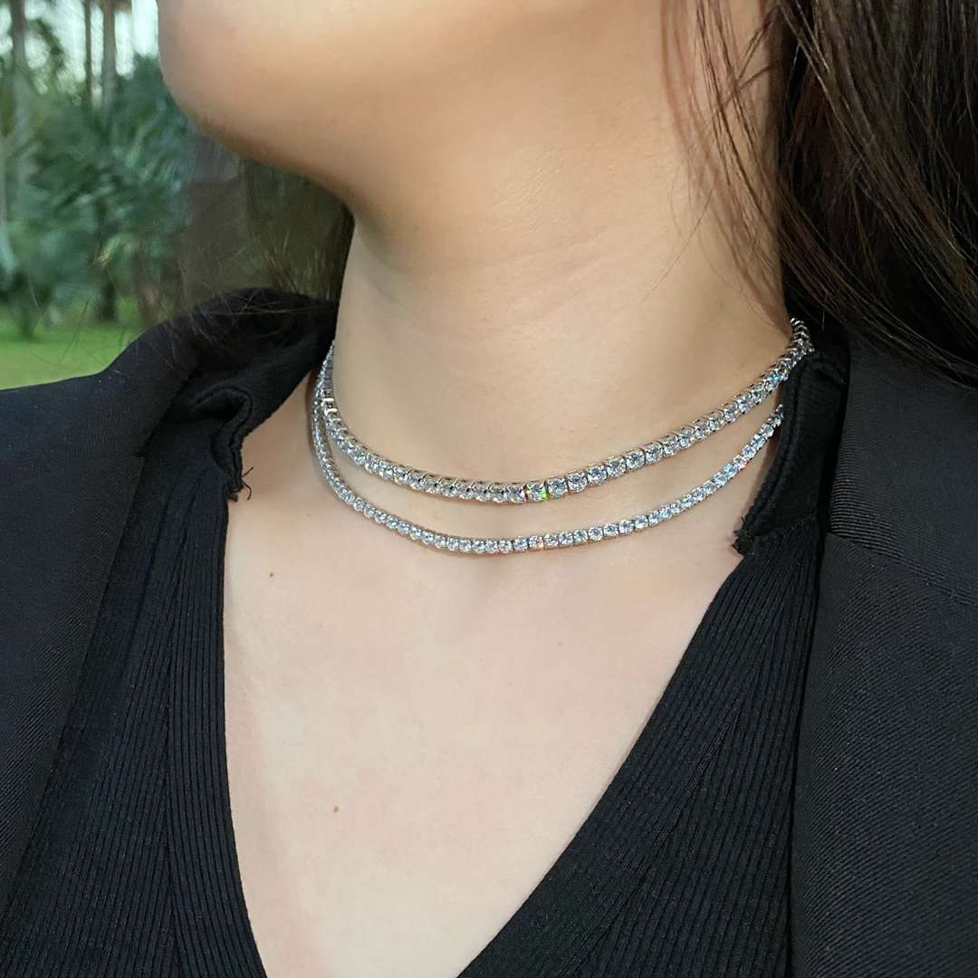 [ElanLuxe Jewelry]Elegant Tennis Chain Necklace