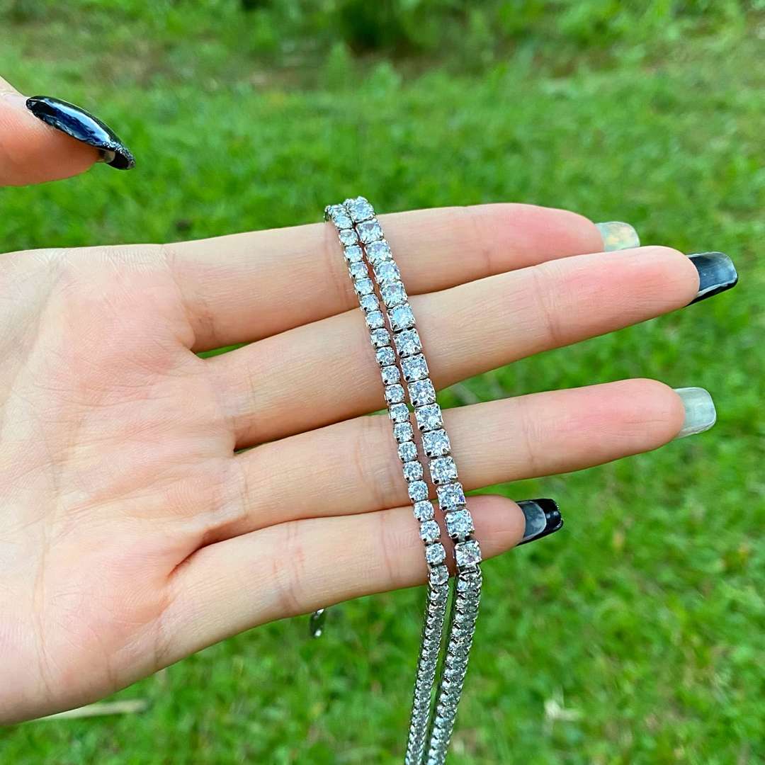 [ElanLuxe Jewelry]Elegant Tennis Chain Necklace