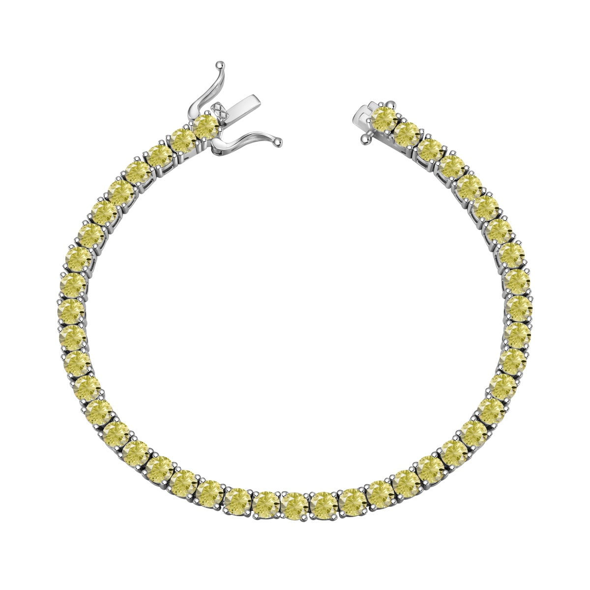 [ElanLuxe Jewelry]Ornate Dazzling Round Cut Tennis Bracelet