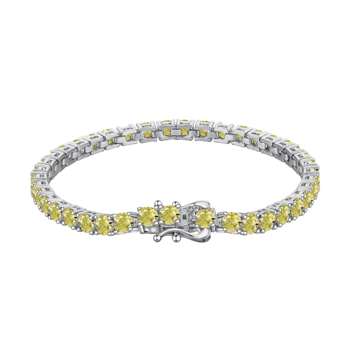 [ElanLuxe Jewelry]Ornate Dazzling Round Cut Tennis Bracelet