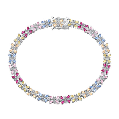 [ElanLuxe Jewelry]Radiant Colorful Emerald Cut Party Bracelet
