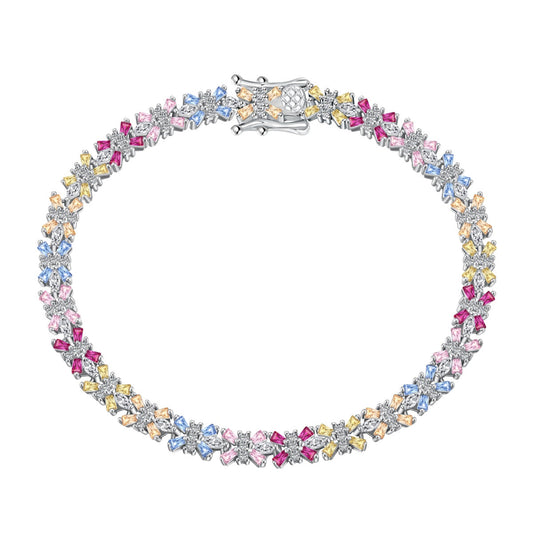 [ElanLuxe Jewelry]Radiant Colorful Emerald Cut Party Bracelet