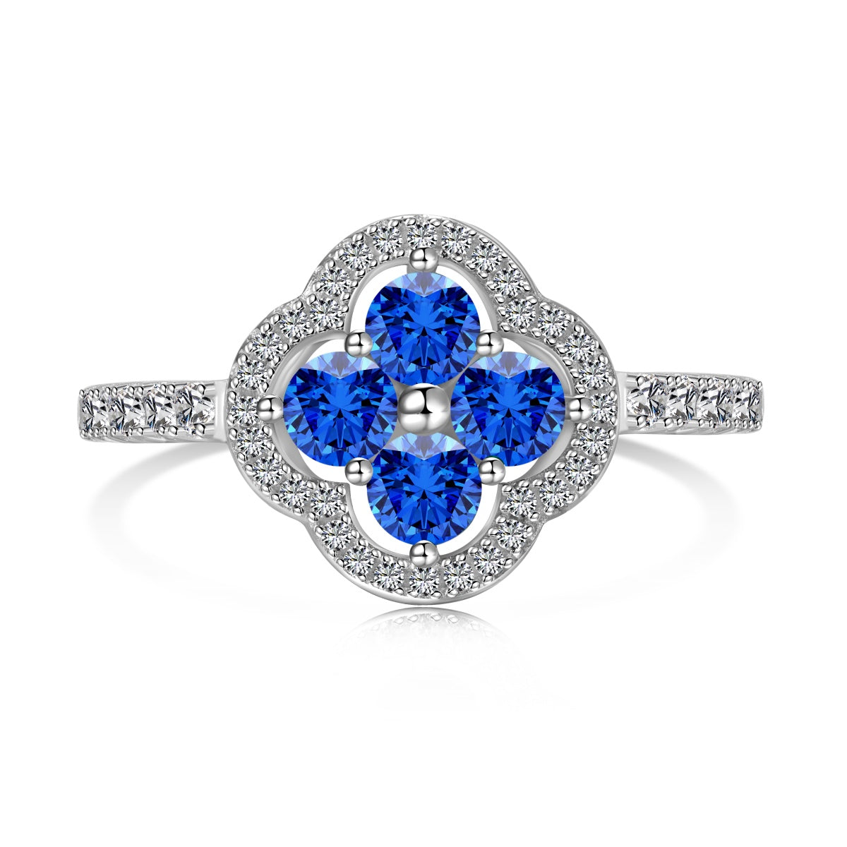 [ElanLuxe Jewelry]Four Leaf Clover Flower Design Ring