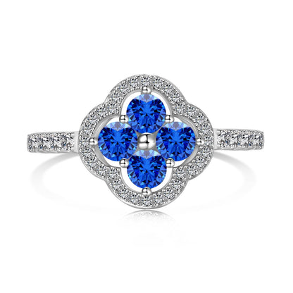 [ElanLuxe Jewelry]Four Leaf Clover Flower Design Ring