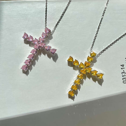 [ElanLuxe Jewelry]Radiant Cross Shape Necklace