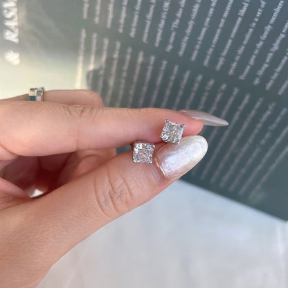 [ElanLuxe Jewelry]1.0 Carat Radiant Princess Cut Wedding Earrings