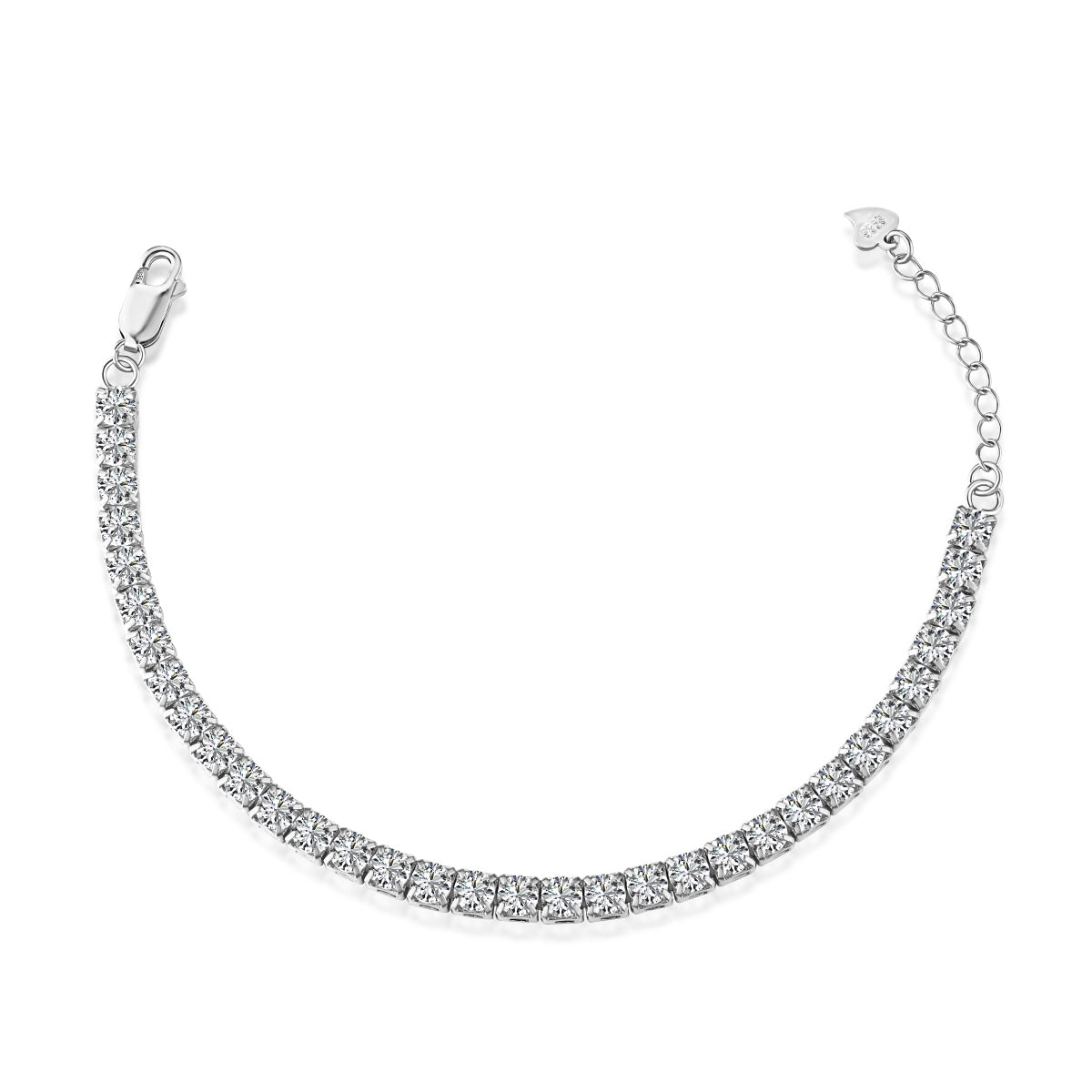 [ElanLuxe Jewelry]Sparkling Radiant Princess Cut Tennis Bracelet