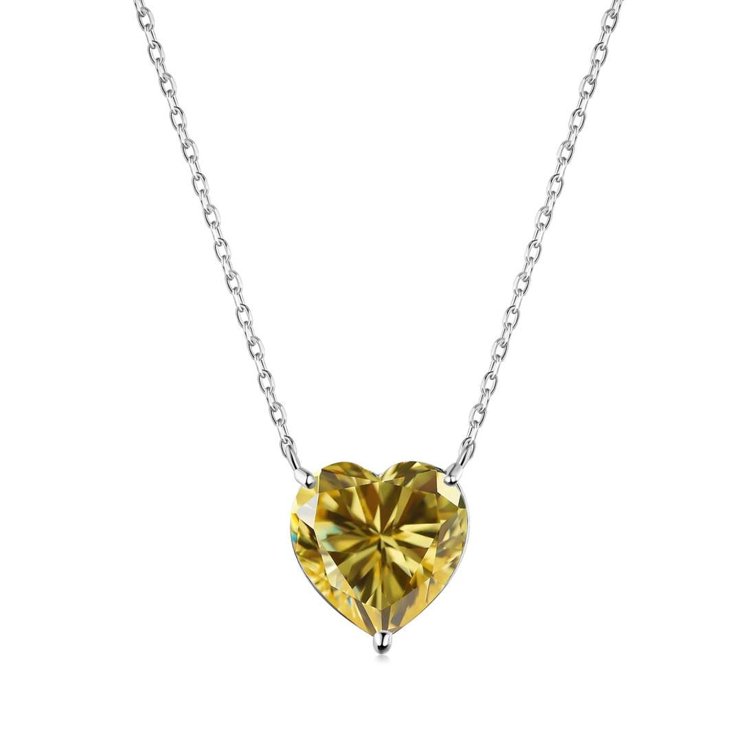 [ElanLuxe Jewelry]6.0 carat Radiant Heart Shape Necklace