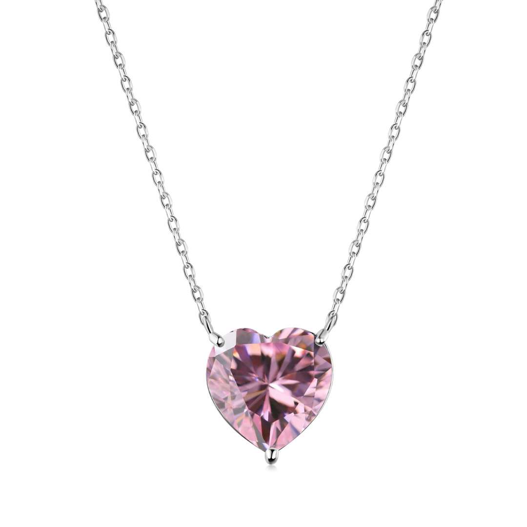 [ElanLuxe Jewelry]6.0 carat Radiant Heart Shape Necklace