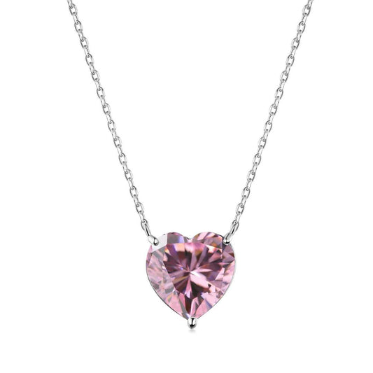 [ElanLuxe Jewelry]6.0 carat Radiant Heart Shape Necklace