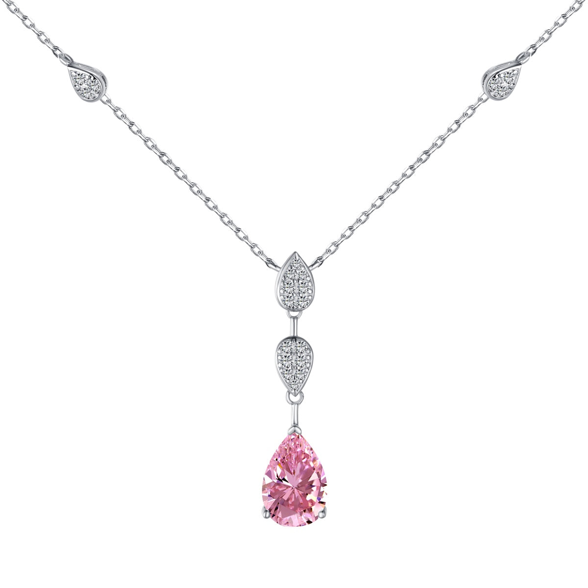 [ElanLuxe Jewelry]Dazzling Pear Cut Necklace