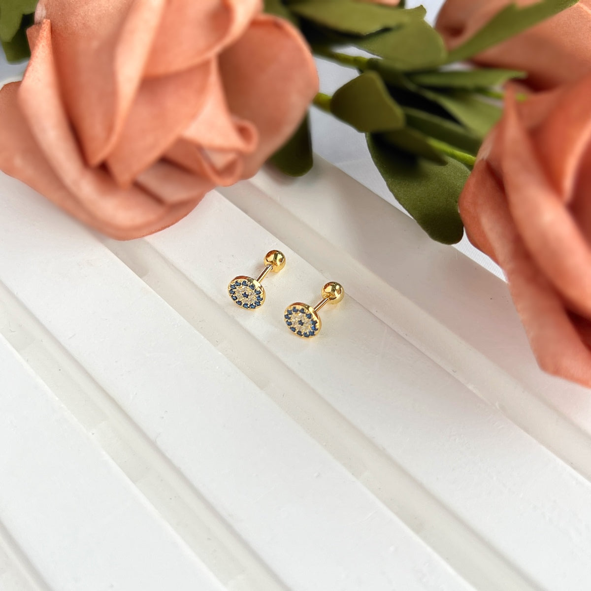 [ElanLuxe Jewelry]Devil's Eye Ear Bone Nail Earrings