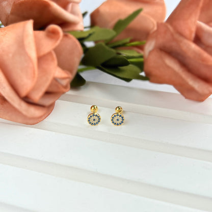 [ElanLuxe Jewelry]Devil's Eye Ear Bone Nail Earrings