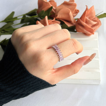[ElanLuxe Jewelry]Gorgeous Marquise Cut Tennis Ring